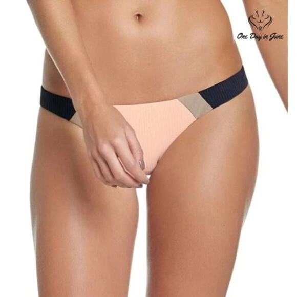 Pilyq Color Block Teeny Bikini Bottom Swimsuit Size L - Picture 1 of 4